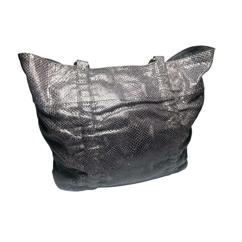 Furla Leather Handbag, Grey Blue, Silver Hardware, Made In Italy - Picture 6 of 16